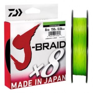 Daiwa J-Braid X8 0.13mm – 150m Chartr.