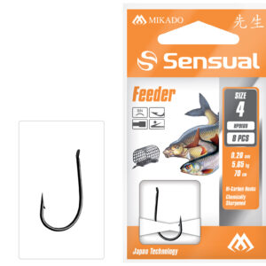 PRZYPONY WIĄZANE – SENSUAL – FEEDER 9109 nr 8 BN / żyłka: 0.16mm/70cm – op.8szt.