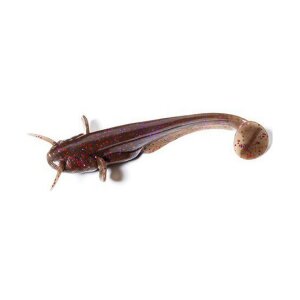 FISHUP Catfish 2” (10pcs.), #050 – Green Pumpkin Brown/Red & Purple