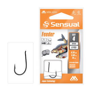 PRZYPONY WIĄZANE – SENSUAL – FEEDER 9109 nr 10 BN / żyłka: 0.14mm/70cm – op.8szt.