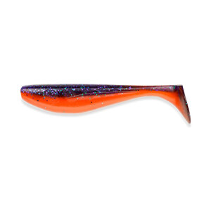 FISHUP Wizzle Shad 5” (4pcs.), #207 – Dark Violet/ Orange