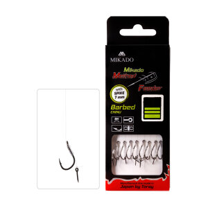 PRZYPON MF – Z IGŁĄ – hak z zadziorem nr 4 / żyłka: 0.28mm/10cm – op.8szt.