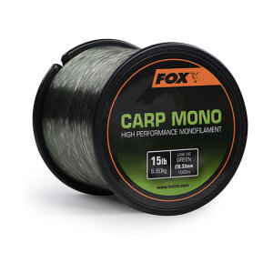 Fox Carp Mono 15 lb 0,33 mm 1000 m – zielona żyłka na szpuli