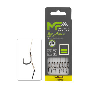 PRZYPON MF – MF14 Z IGŁĄ – hak bez zadziora nr 6 / plecionka: 0.16mm/10cm – op.8szt.