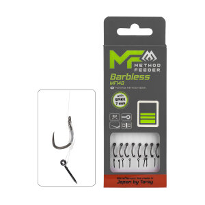 PRZYPON MF – MF14 Z IGŁĄ – hak bez zadziora nr 14 / żyłka: 0.18mm/10cm – op.8szt.