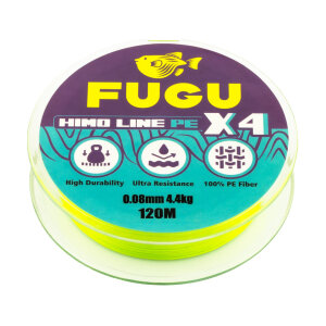 FUGU HIMO LINE PE X4 0,11mm FLUO GREEN 120m